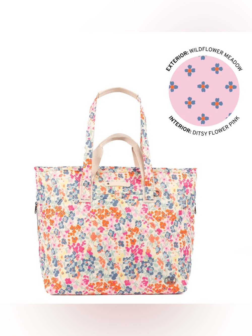 Lug Expandable Carry-All Tote Bag-Ferry SE XL Wildflower Meadow Floral Print